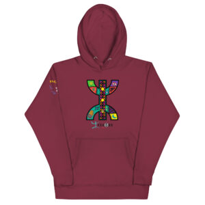 our signature,front back and side printed YAZ amazigh man,Tellili Unisex Hoodie