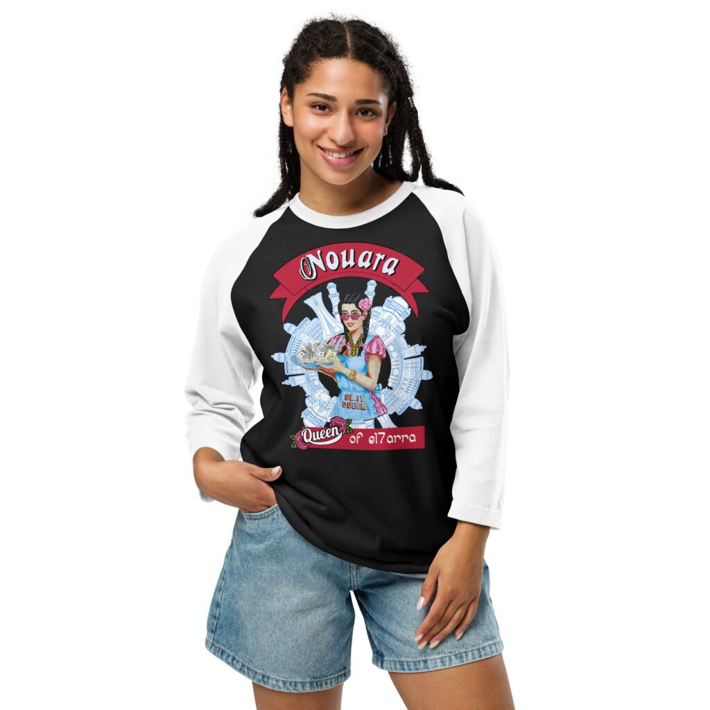 Gangsta Nouara tee 3/4 sleeve raglan shirt