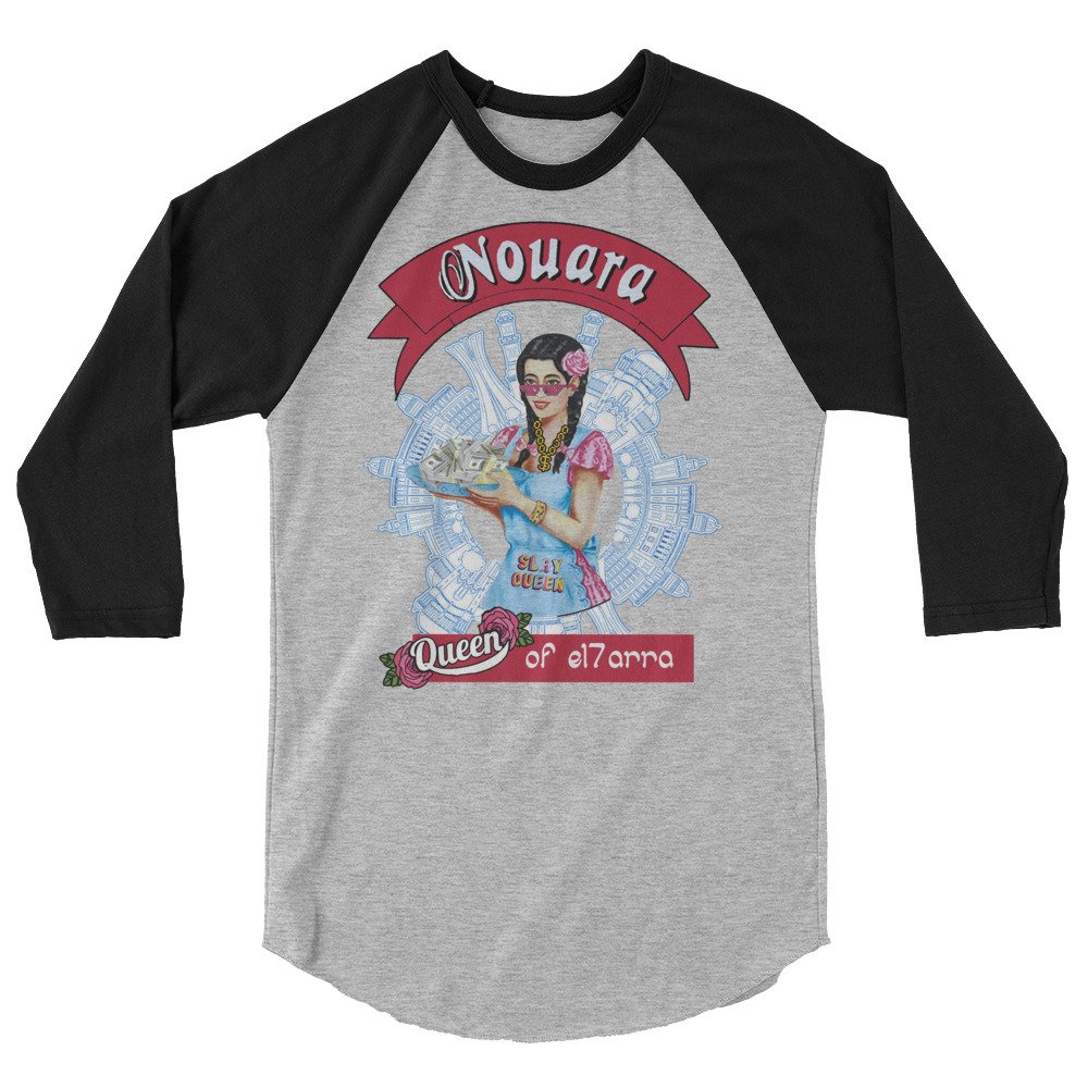 our Nouara gangsta 3/4 sleeve raglan shirt - Image 3