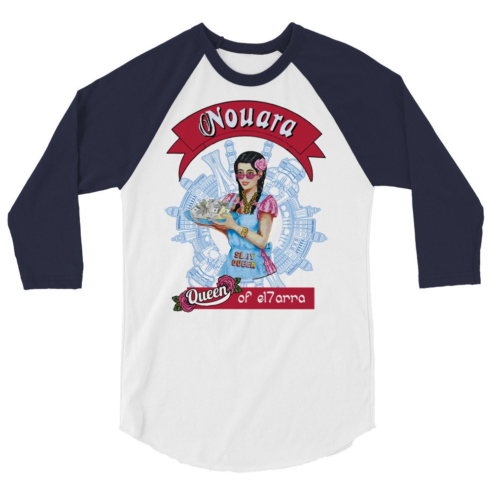 our Nouara gangsta 3/4 sleeve raglan shirt - Image 6