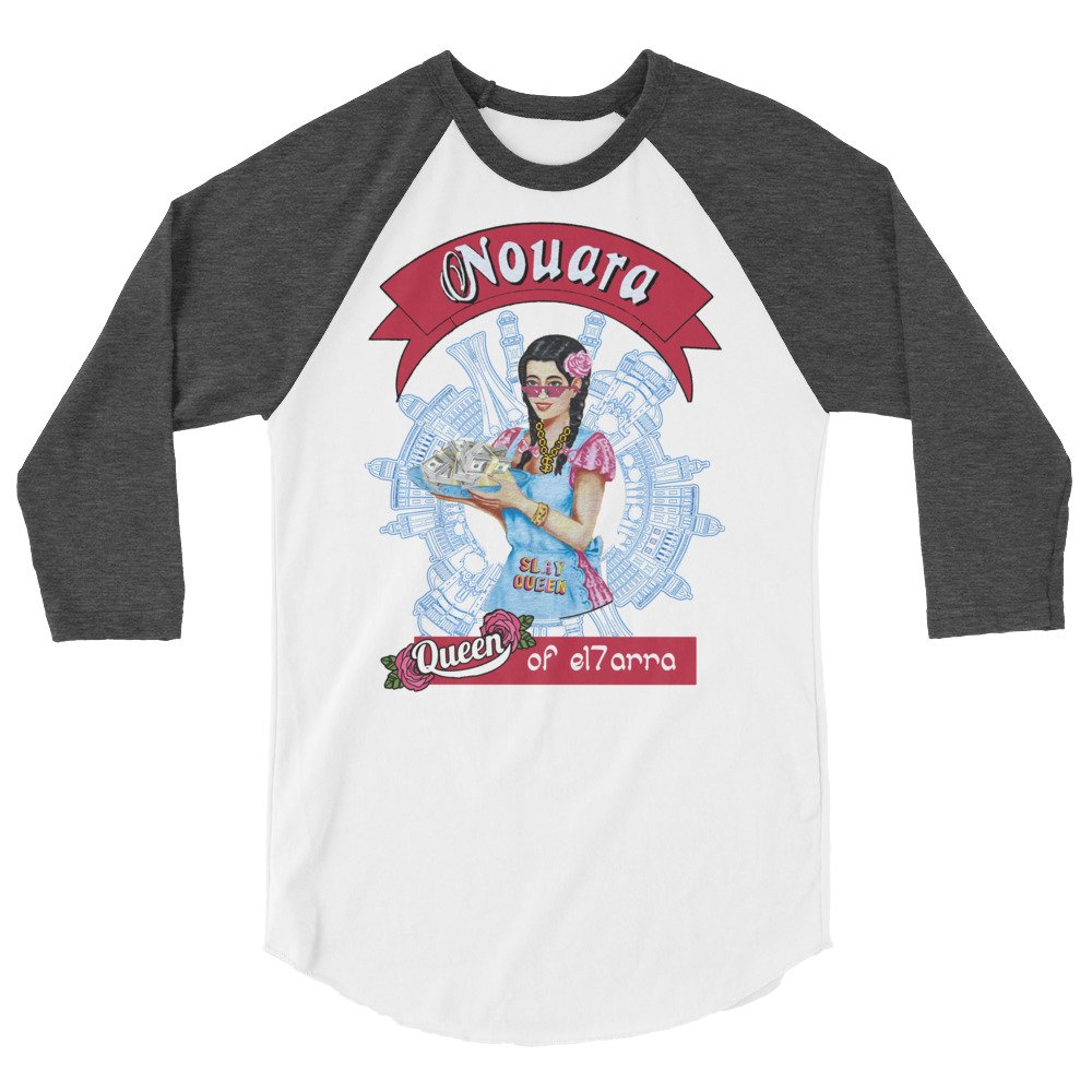 our Nouara gangsta 3/4 sleeve raglan shirt - Image 9