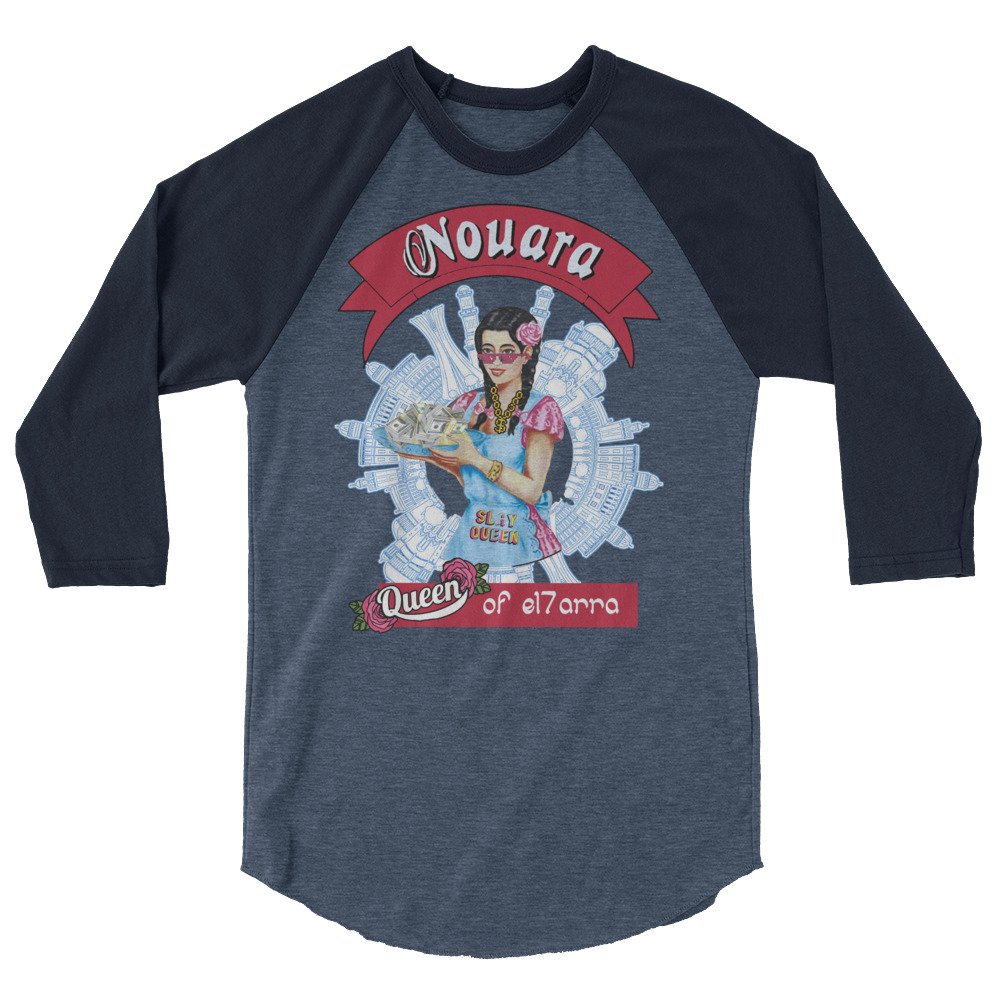 our Nouara gangsta 3/4 sleeve raglan shirt - Image 2