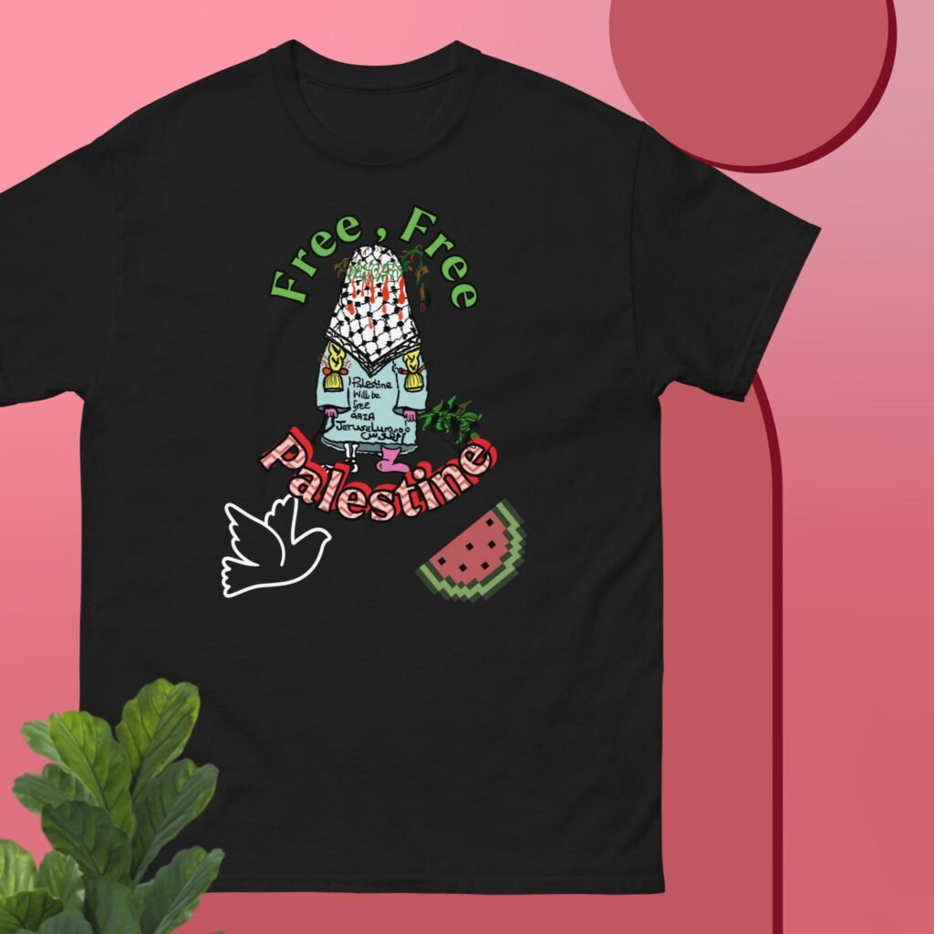 unisex free palestine t shirt with our 'hope' an ode to handala