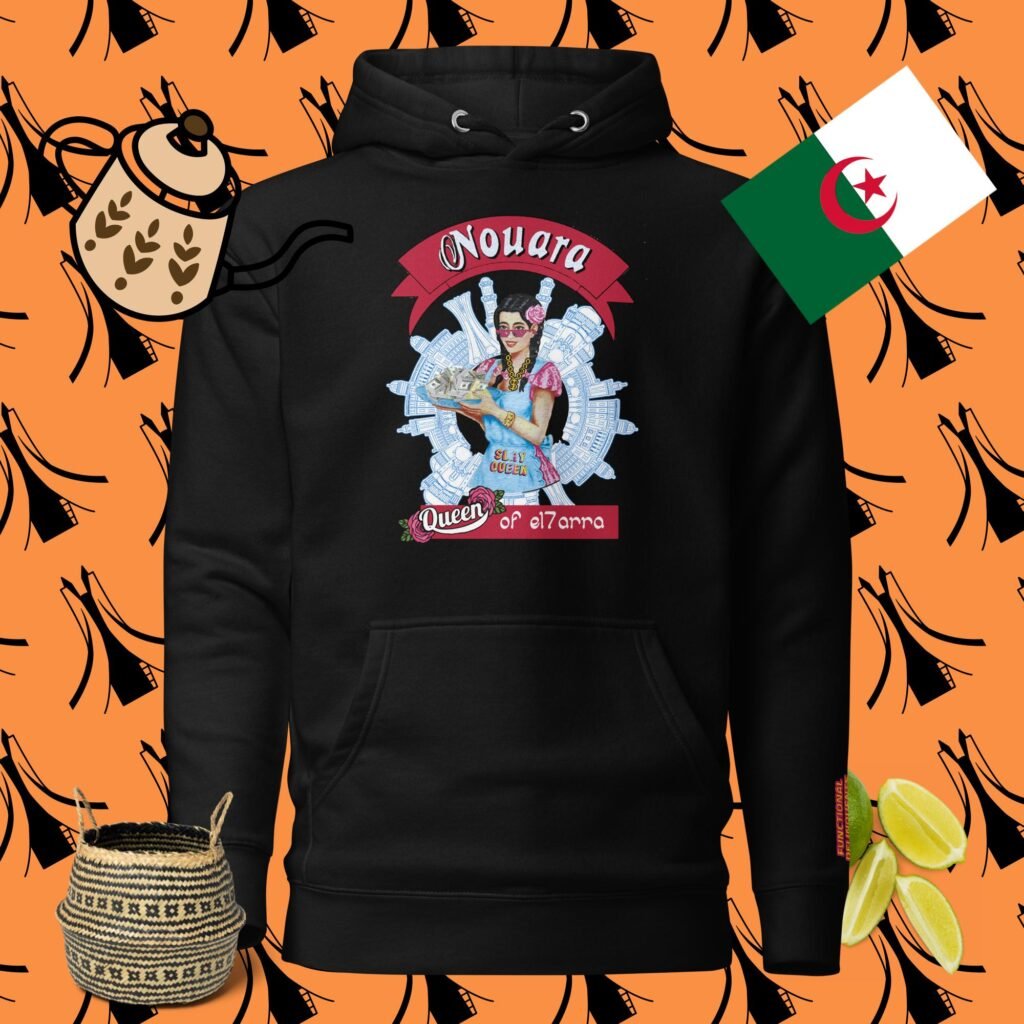 Nouara queen of el7arra! hoodie with ?Liberation collective logo