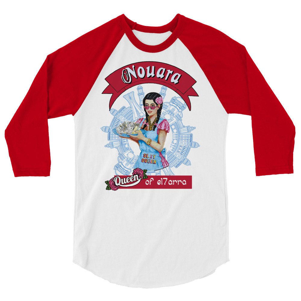 our Nouara gangsta 3/4 sleeve raglan shirt - Image 8