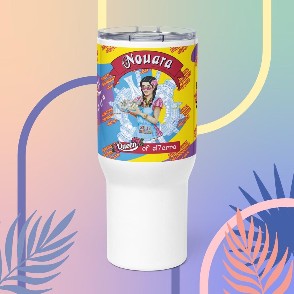 FLCNA and Nouara travel mug Travel mug with a handle