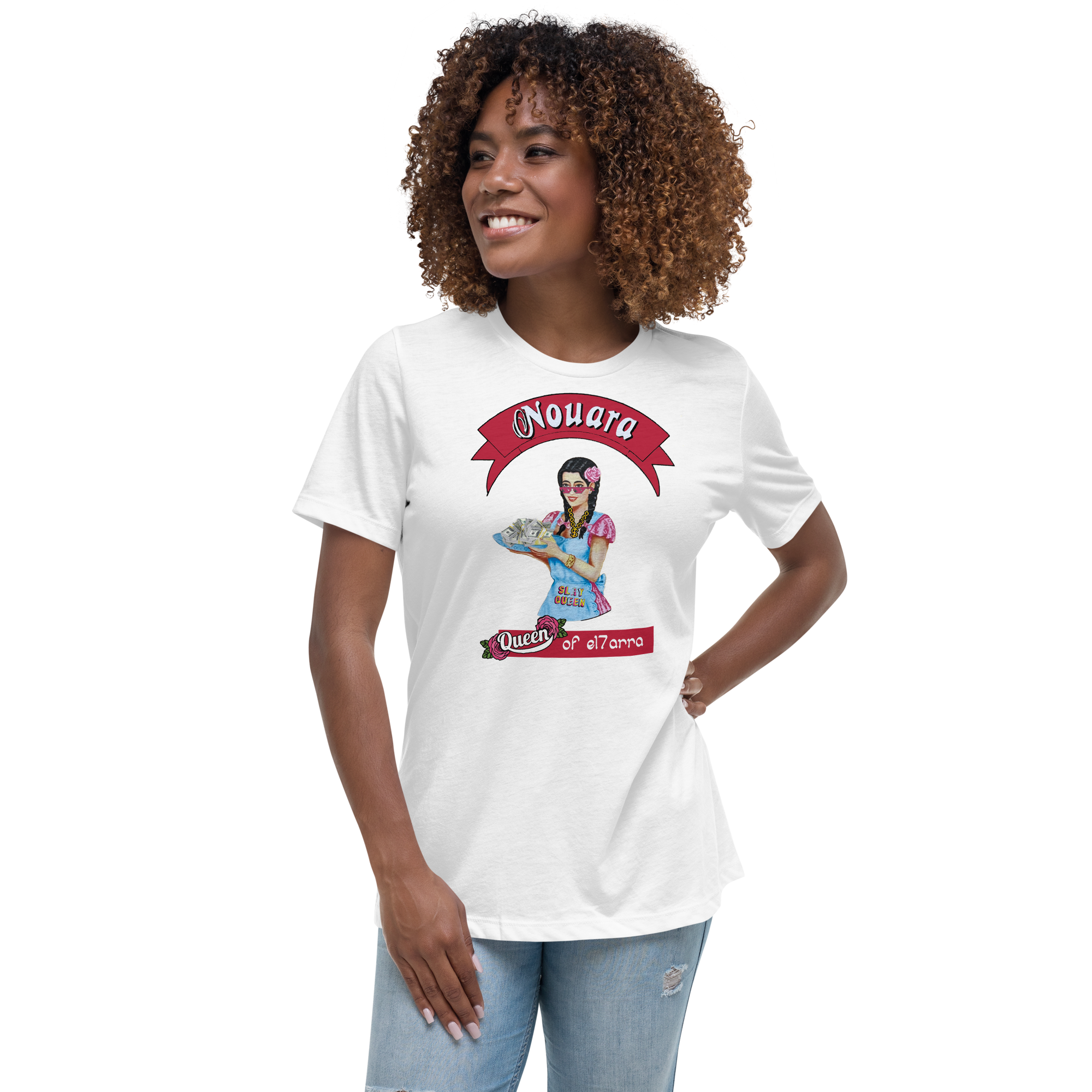 Nouara ganagsta tee with plain background Women’s basic organic t-shirt - Image 2