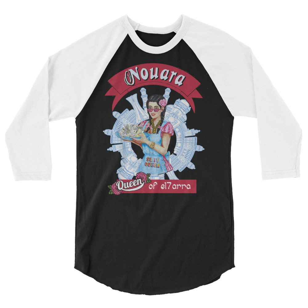 our Nouara gangsta 3/4 sleeve raglan shirt